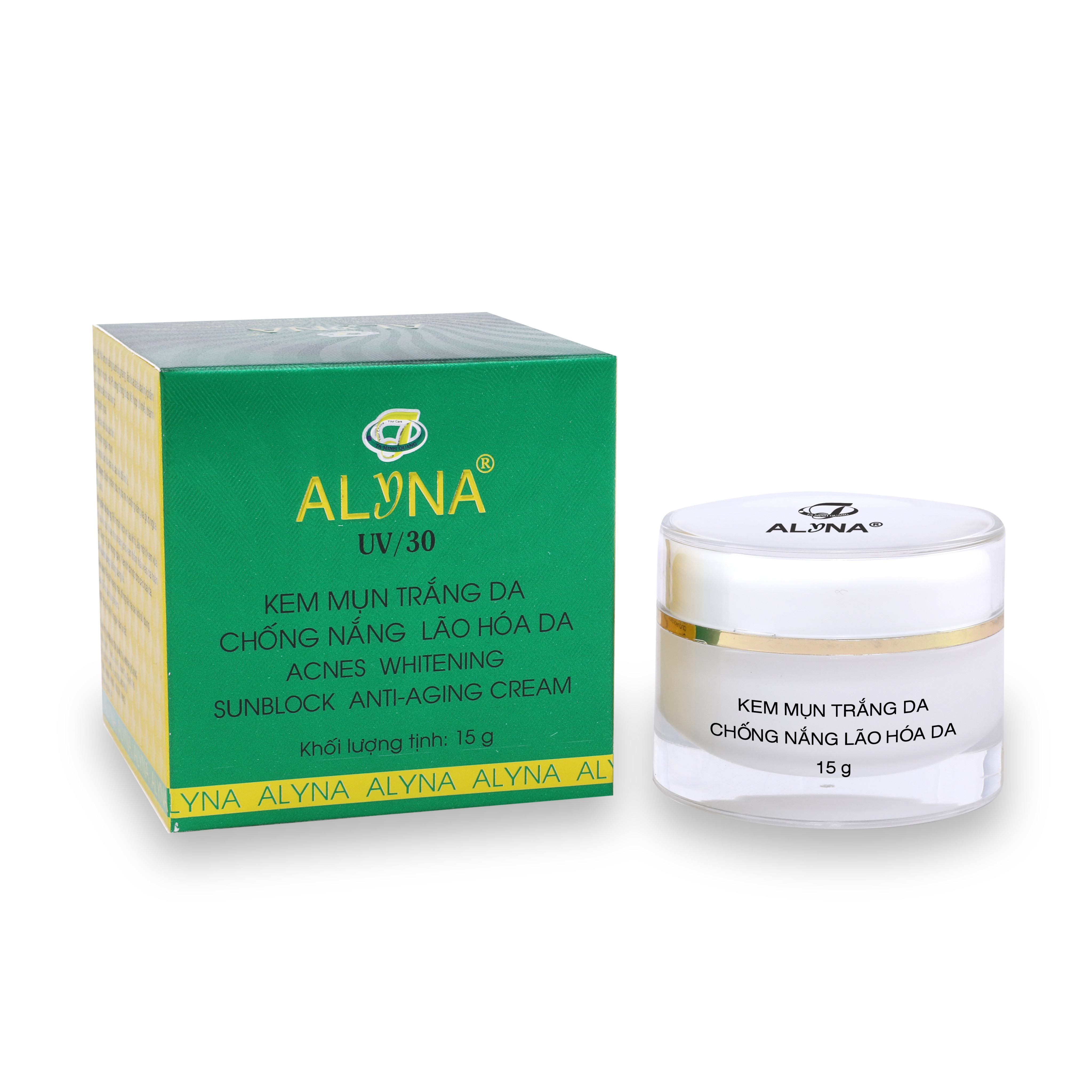 Kem Mụn Trắng Da Chống Lão Hóa Da Alyna 15g